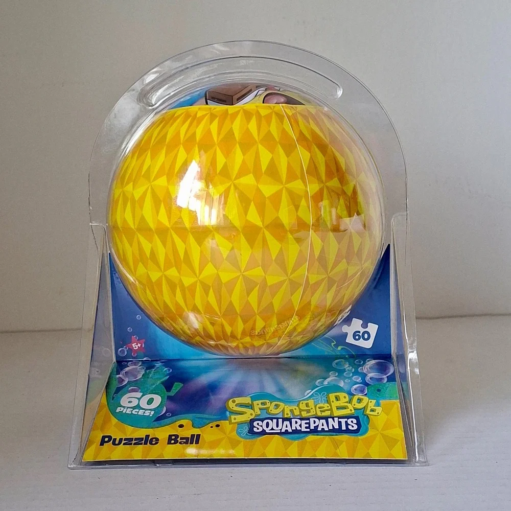 SpongeBob SquarePants 60 Piece Puzzle Ball 3D Sphere Jigsaw New Sealed Toy